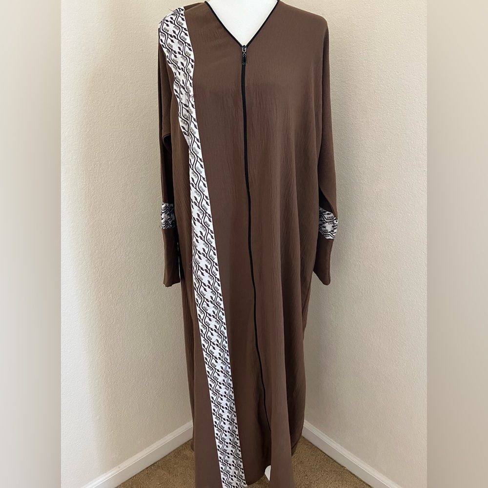 Decorated embroidered abaya